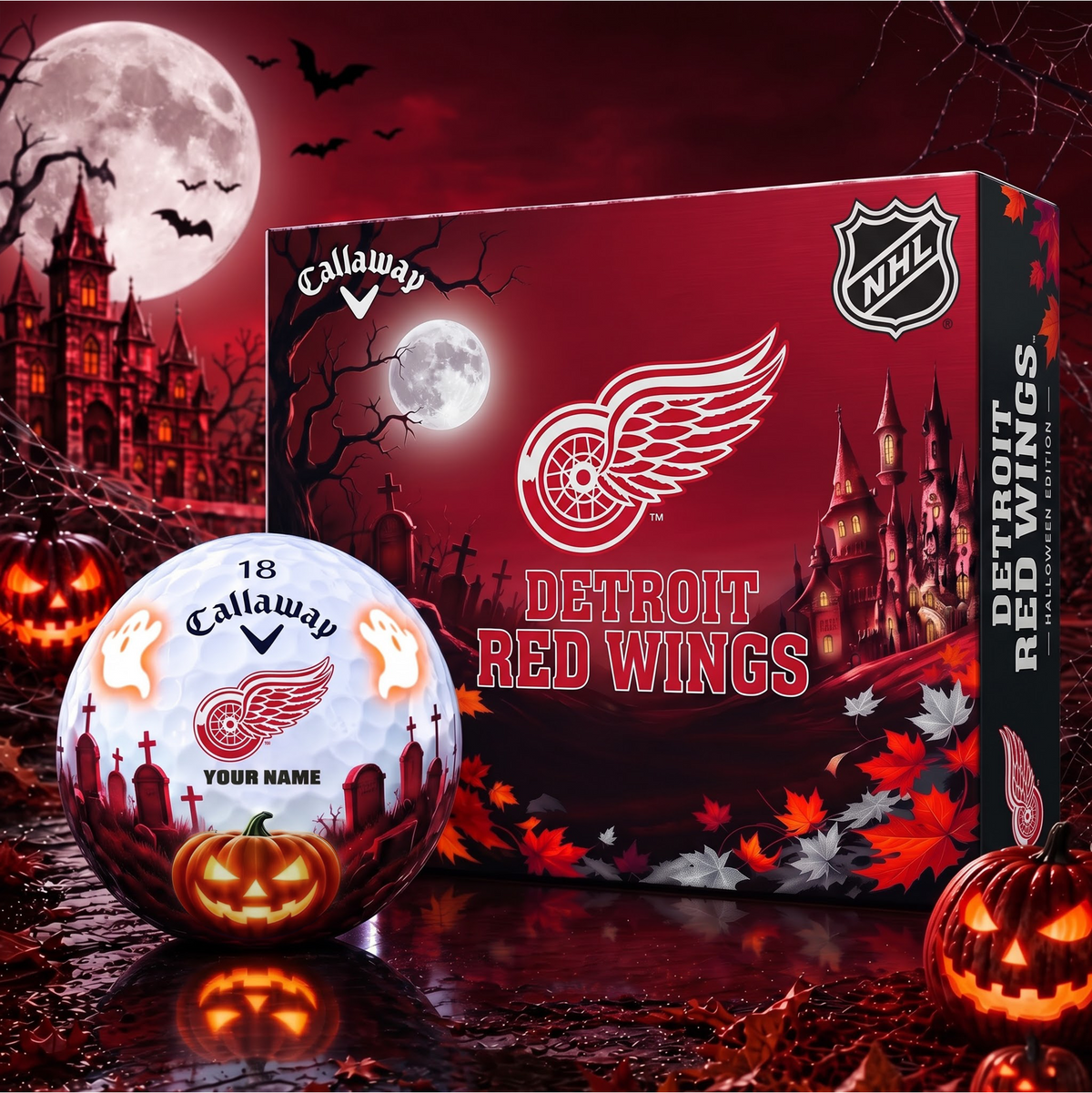 SIGNATURE NHL X DRW DELUXE PERSONALIZED HALLOWEEN HORROR FAIRWAY SERIES V3 GOLF BALL COLLECTION