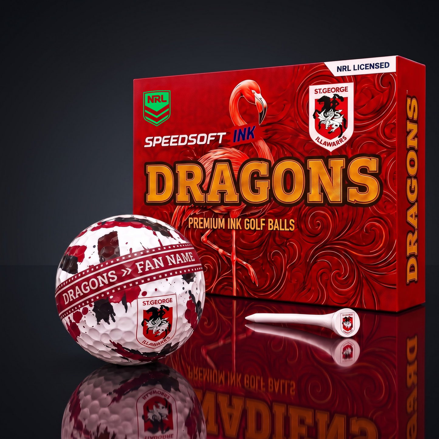 SIGNATURE NRL X SGID CDELUXE PERSONALIZED GOLF BALL SET LIMITED EDITION