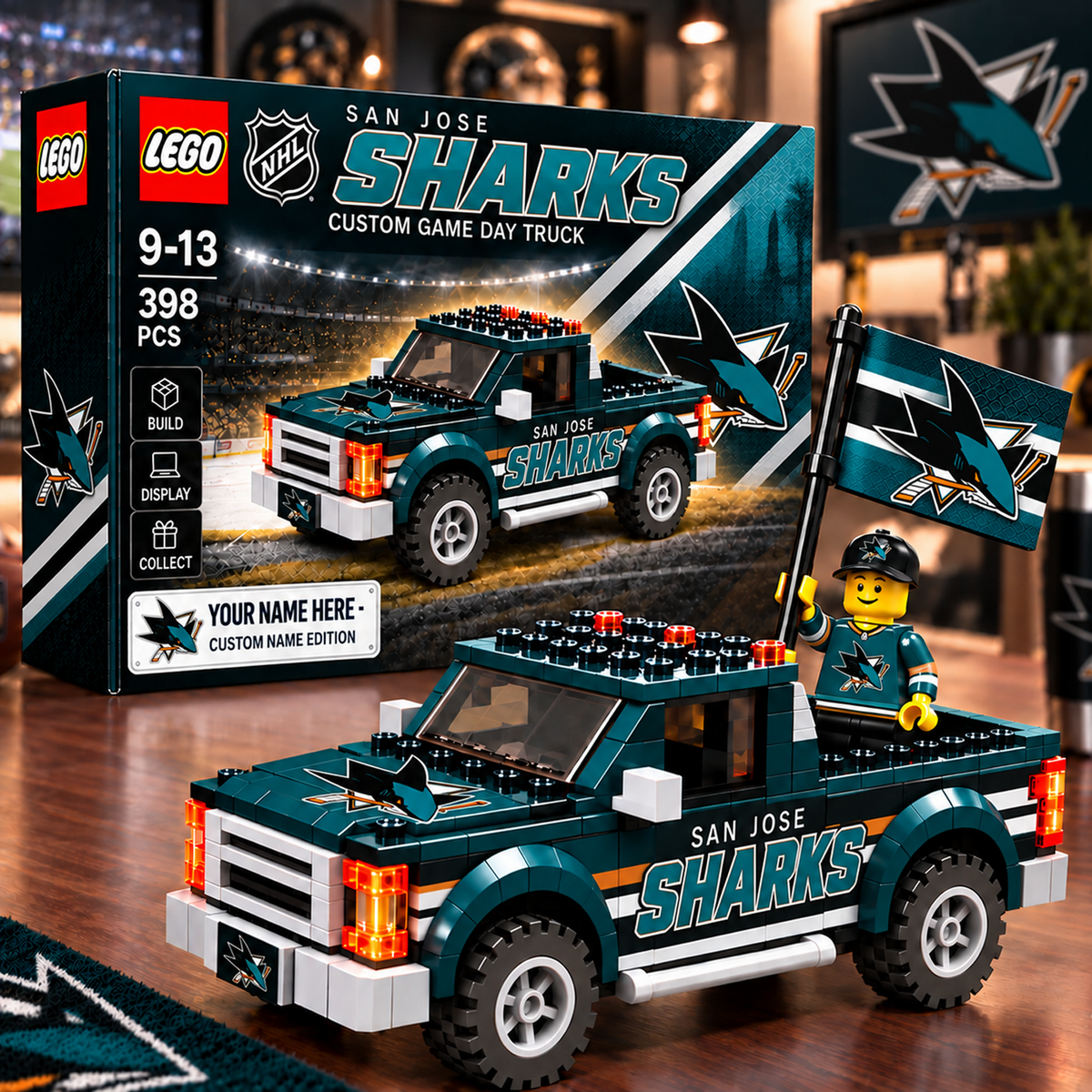SJS x NHL Building Blocks Truck Toy Set V2
