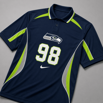 SS Premium NFL Custom Number Sports Style Polo Shirt