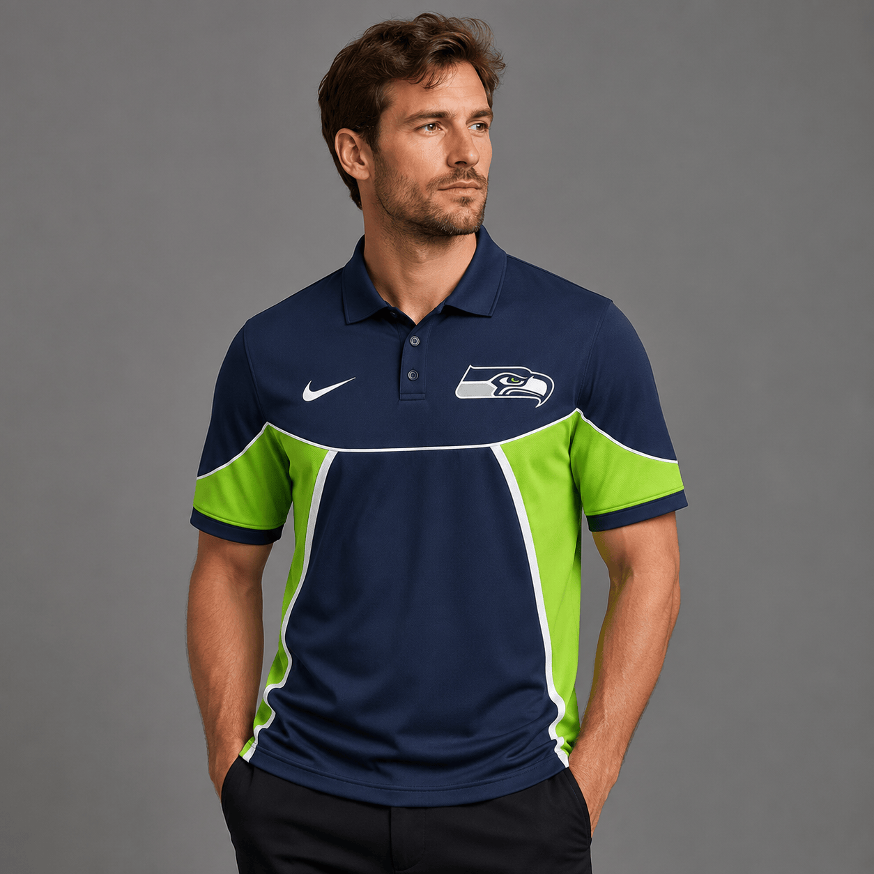 SS Premium NFL Personalized Sports Style Polo Shirt
