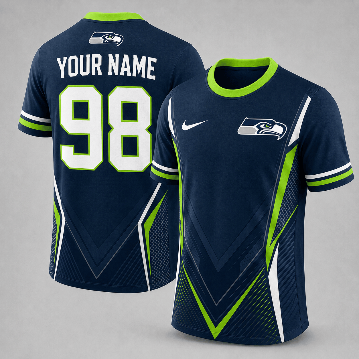 SS x NFL Custom Name Number Personalized Athletic T-Shirt