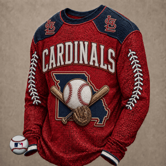 STL x MLB Baseball Team Embroidered Crewneck Sweatshirt