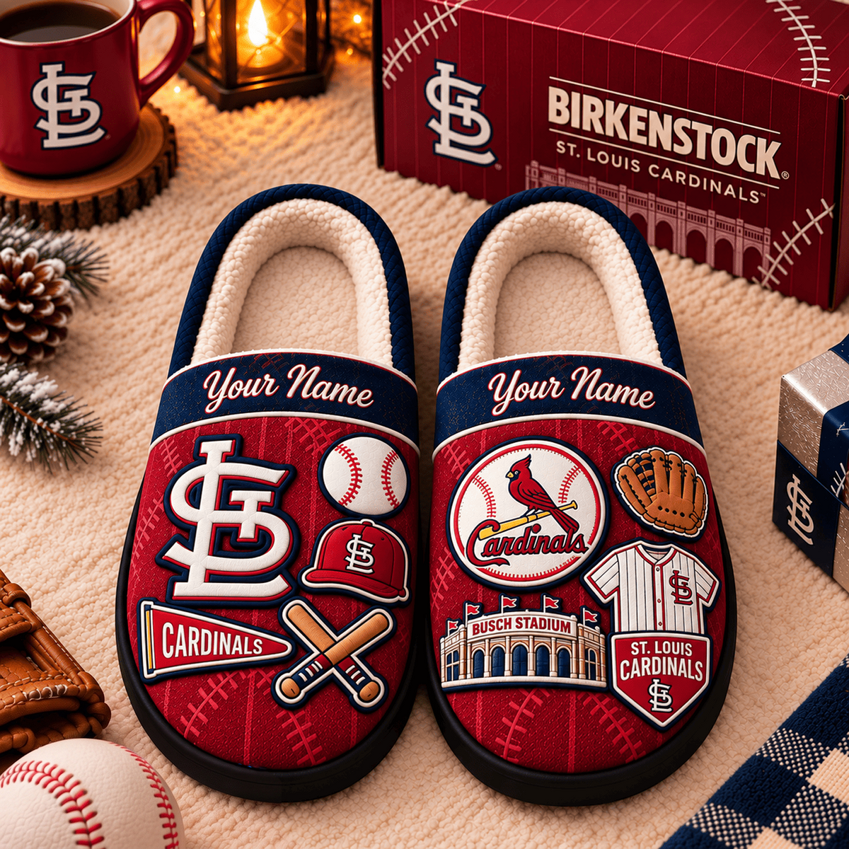 STL x MLB Game Day Personalized Name Slipper