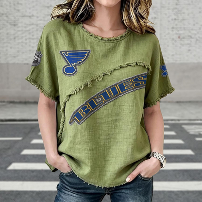 STL x NHL Women’???s Vintage O-Neck 2905 DatND DVT