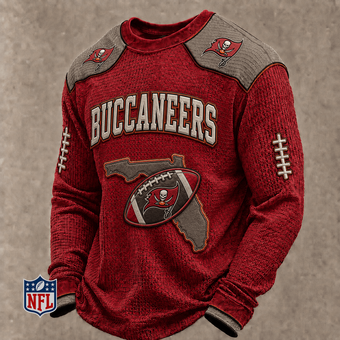 TB x NFL Baseball Team Embroidered Crewneck Sweatshirt