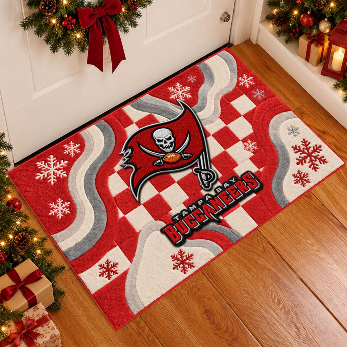 TB  x NFL Christmas Doormat