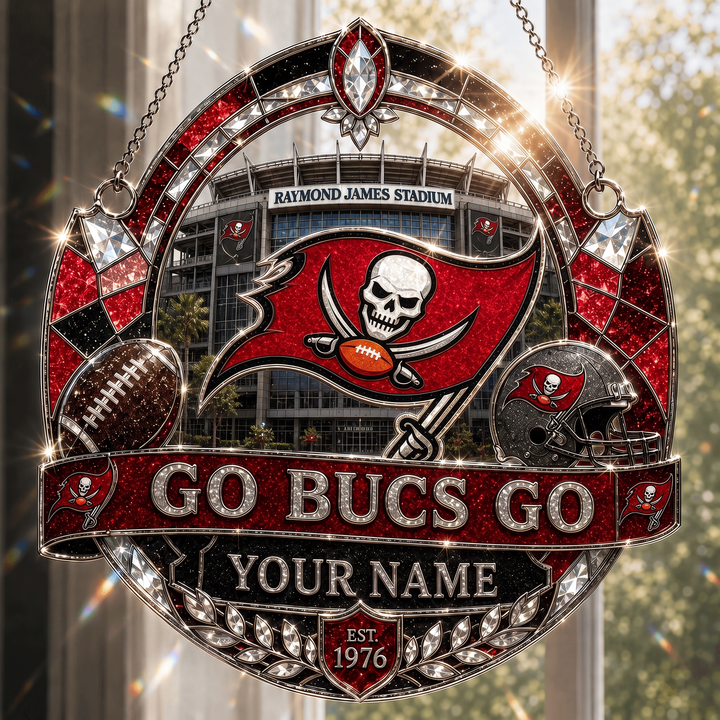 TBB x NFL Premium Suncatcher Luxury Personalized Gift For Fan
