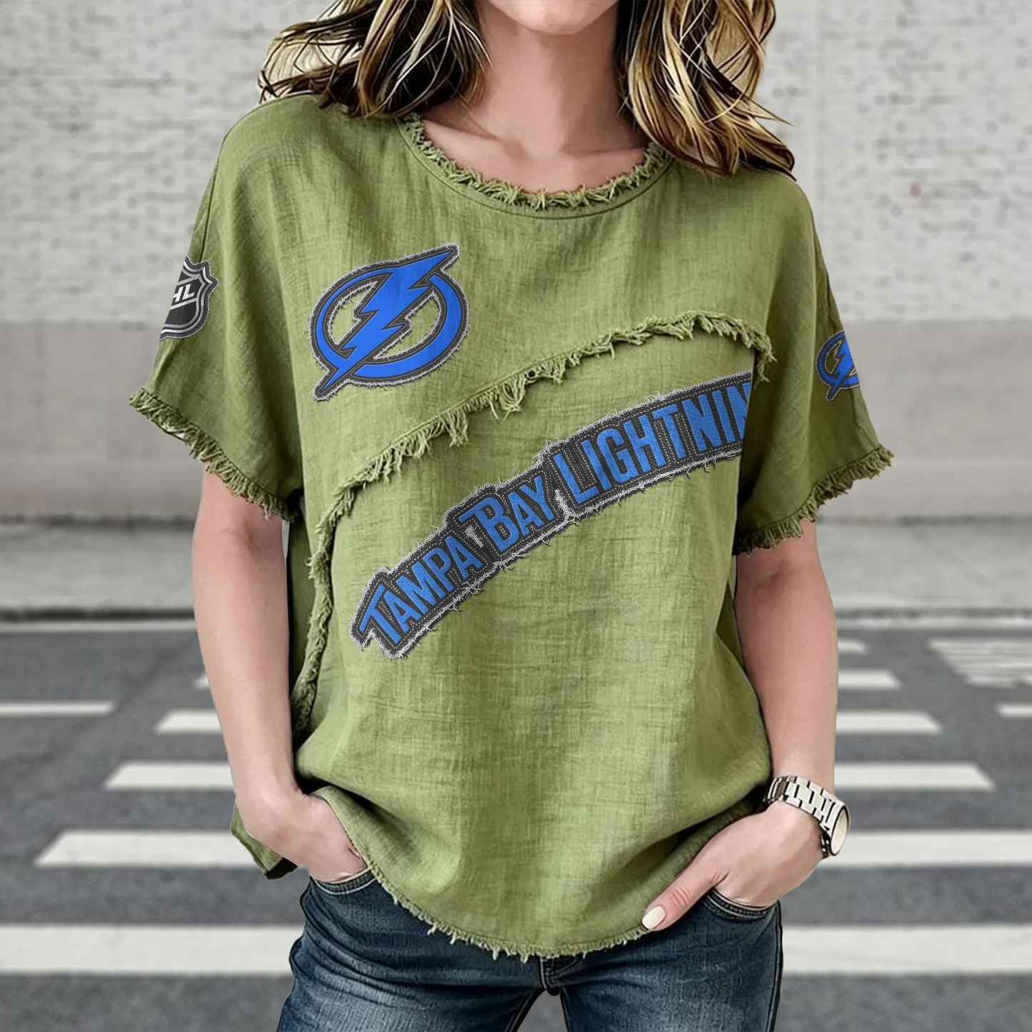 TBL x NHL Women’???s Vintage O-Neck 2905 DatND DVT
