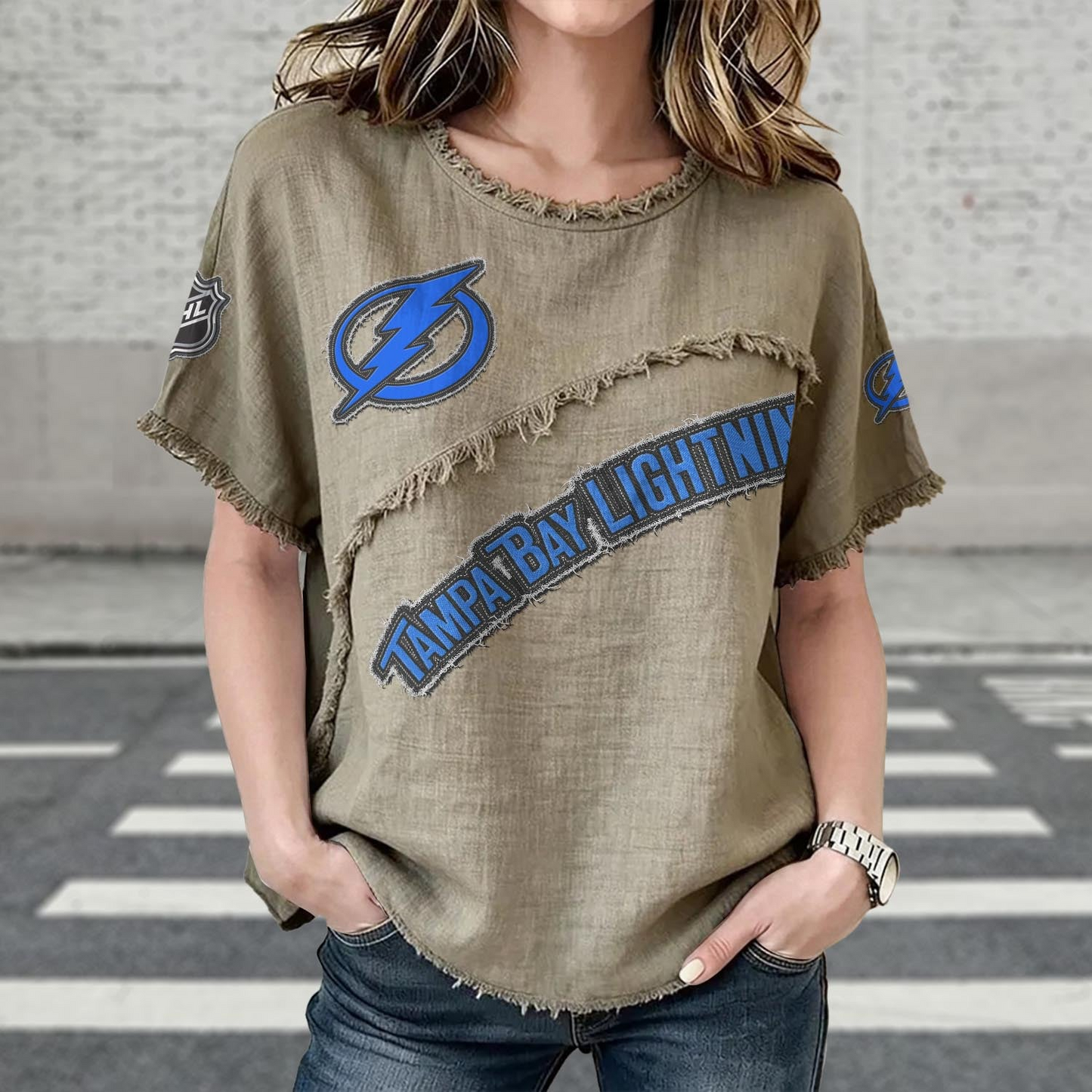 TBL x NHL Women’???s Vintage O-Neck 2905 DatND DVT