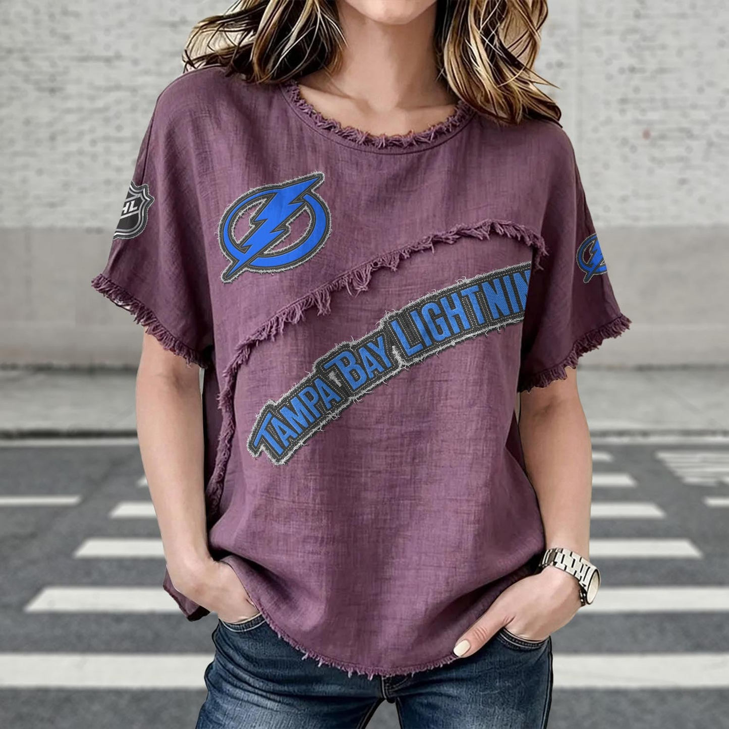 TBL x NHL Women’???s Vintage O-Neck 2905 DatND DVT