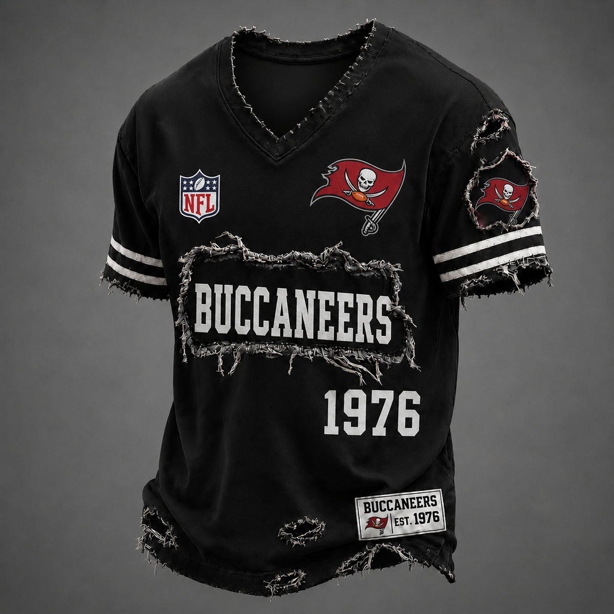 TB x NFL LUXURY V-Neck T-Shirt 3005 DatND DVT