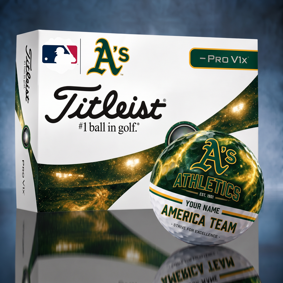 Titleist ATH x Premium MLB PERSONALIZED GOLF BALL LIMITED EDITION V7