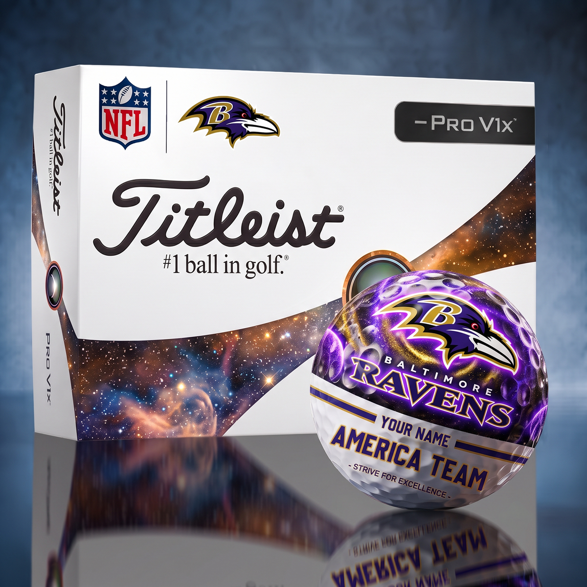 Titleist BAL x Premium NFL DAL PERSONALIZED GOLF BALL LIMITED EDITION V7