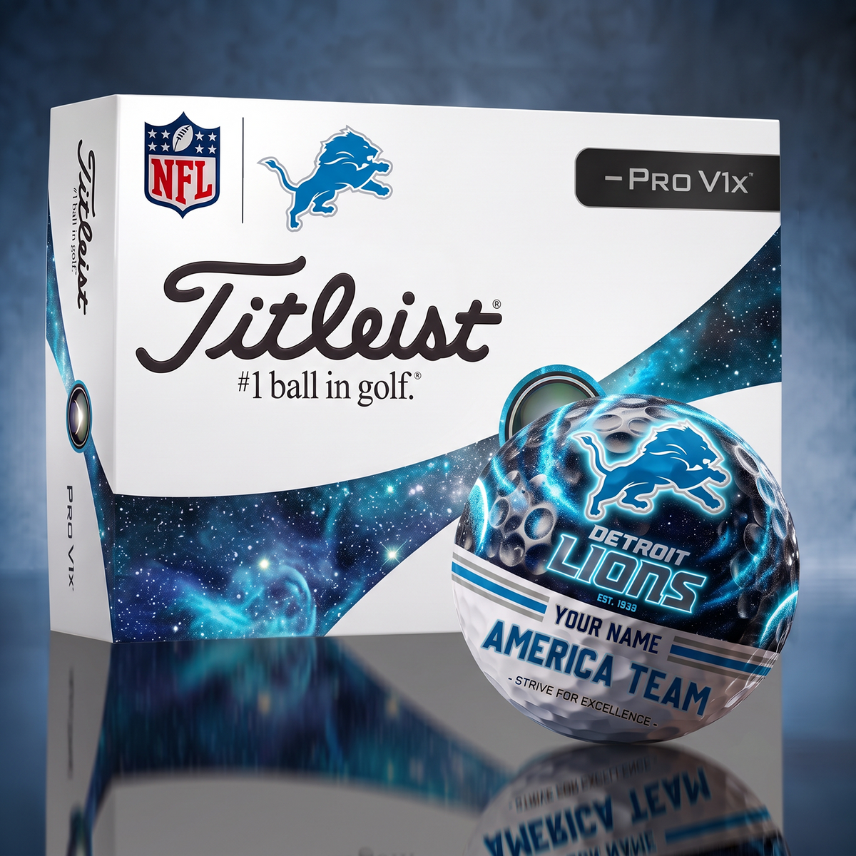 Titleist DET x Premium NFL DAL PERSONALIZED GOLF BALL LIMITED EDITION V7