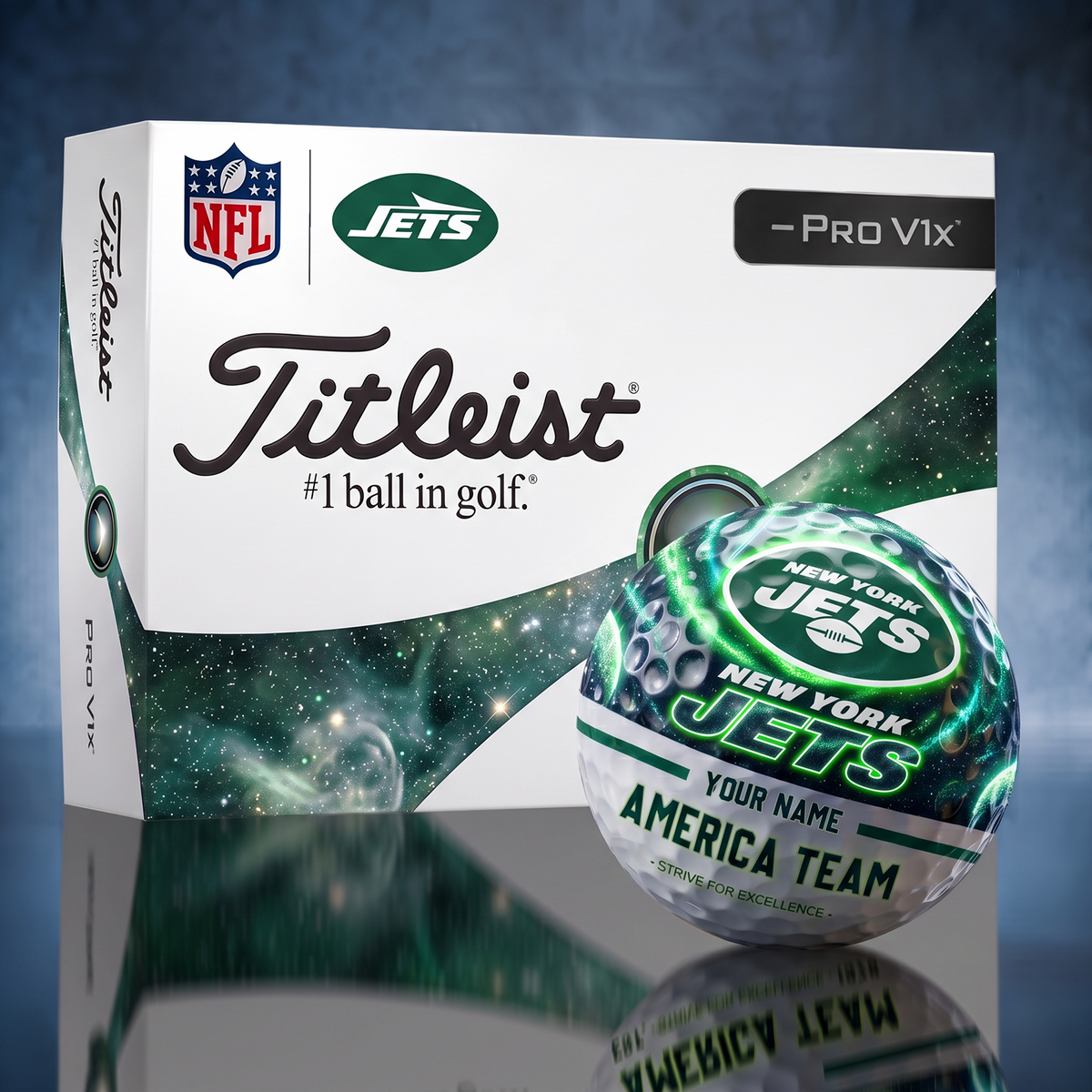 Titleist NYJ x Premium NFL DAL PERSONALIZED GOLF BALL LIMITED EDITION V7