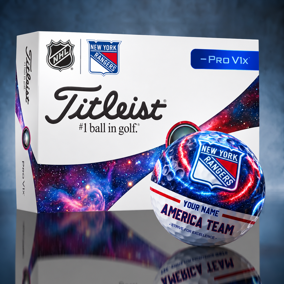 Titleist NYR x Premium NHL PERSONALIZED GOLF BALL LIMITED EDITION V7