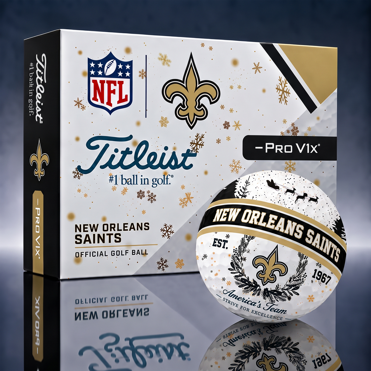 Titleist Premium NFL x NO PERSONALIZED GOLF BALL CHRISTMAS V1