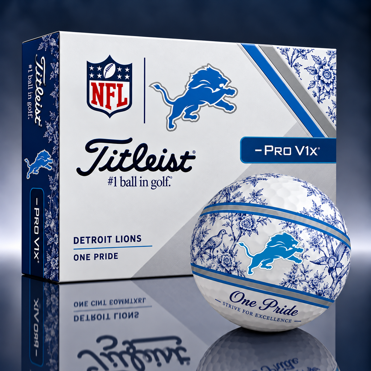 Titleist X Dior Premium NFL DET PERSONALIZED GOLF BALL LIMITED EDITION