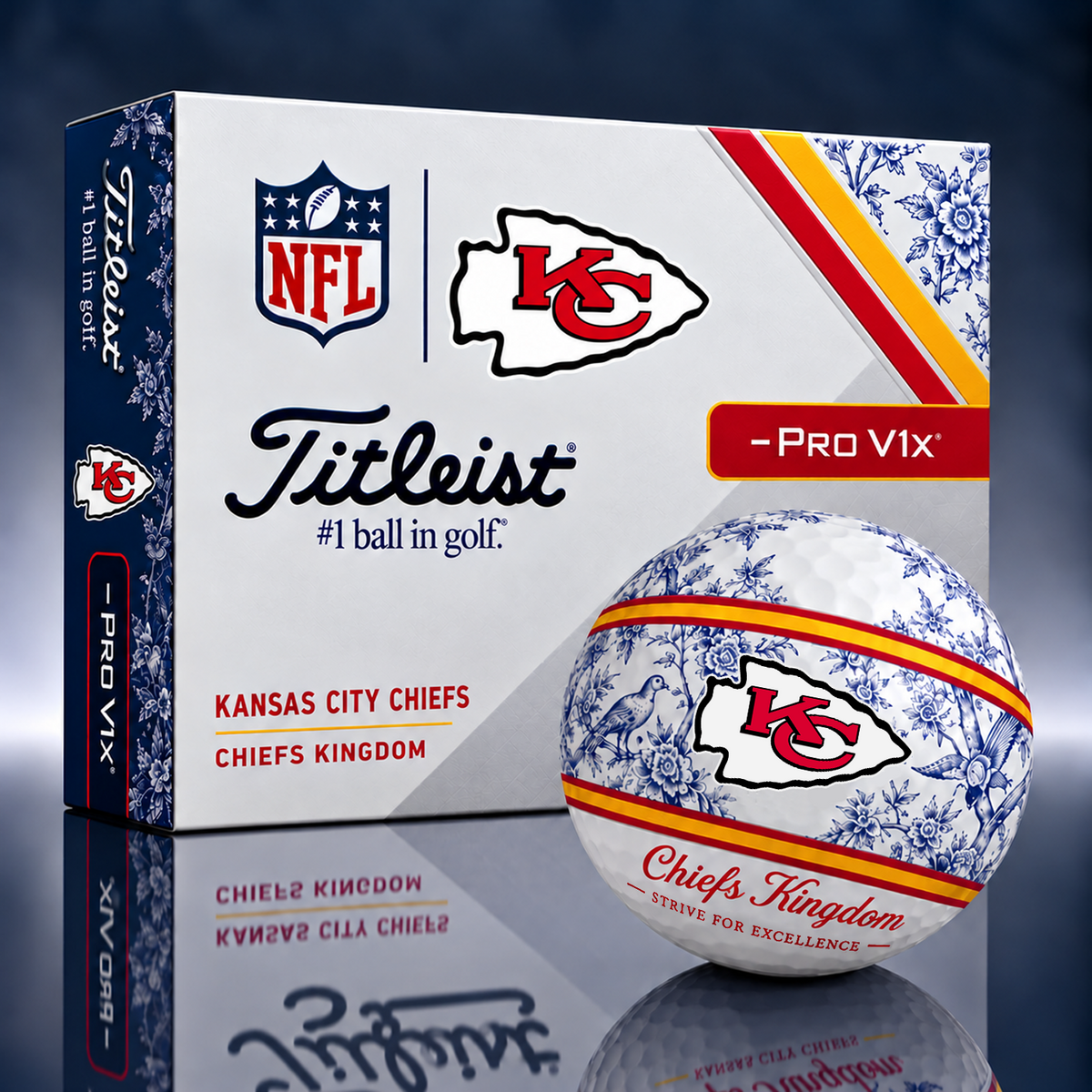 Titleist X Dior Premium NFL KC PERSONALIZED GOLF BALL LIMITED EDITION