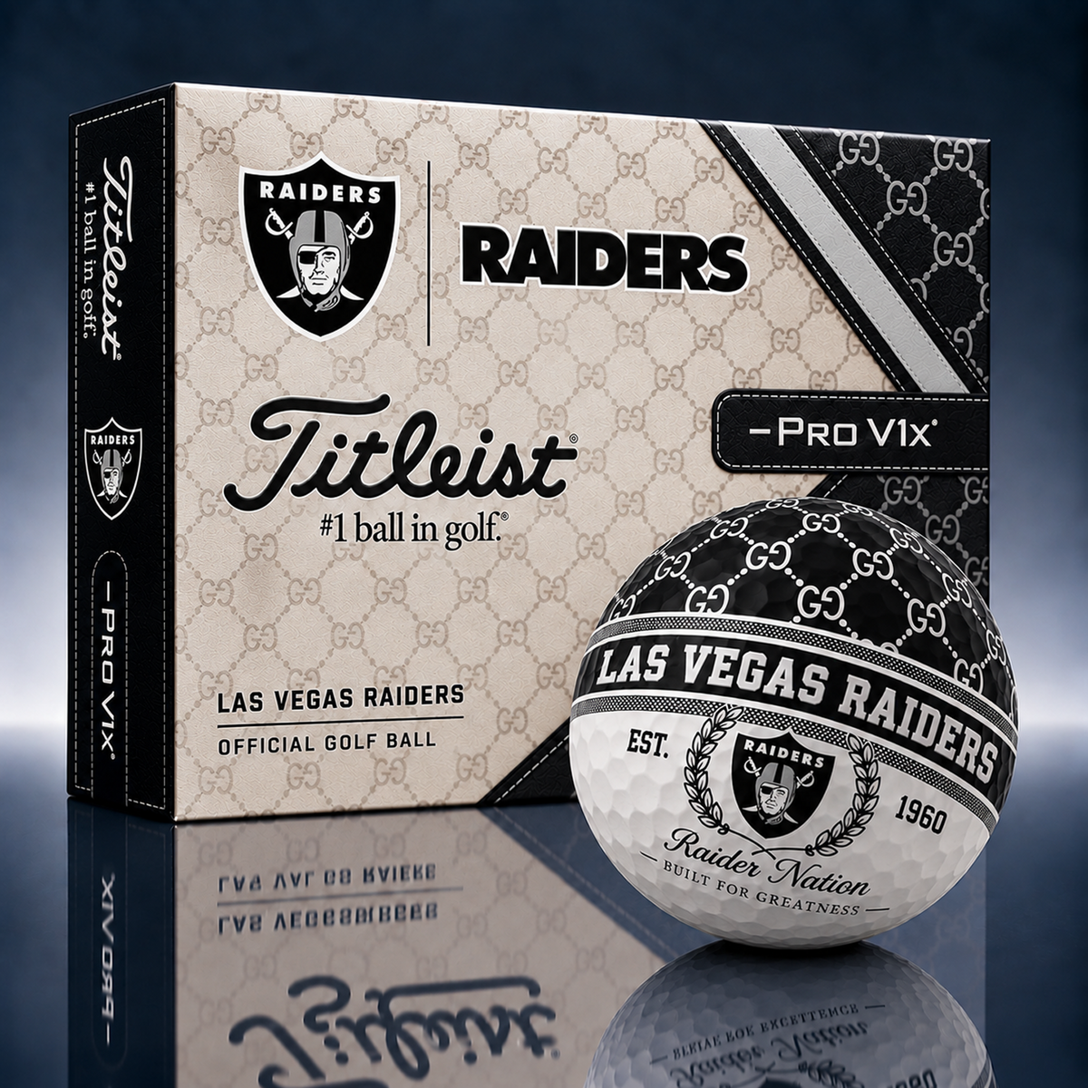 Titleist X GC Premium NFL LV PERSONALIZED GOLF BALL LIMITED EDITION V1
