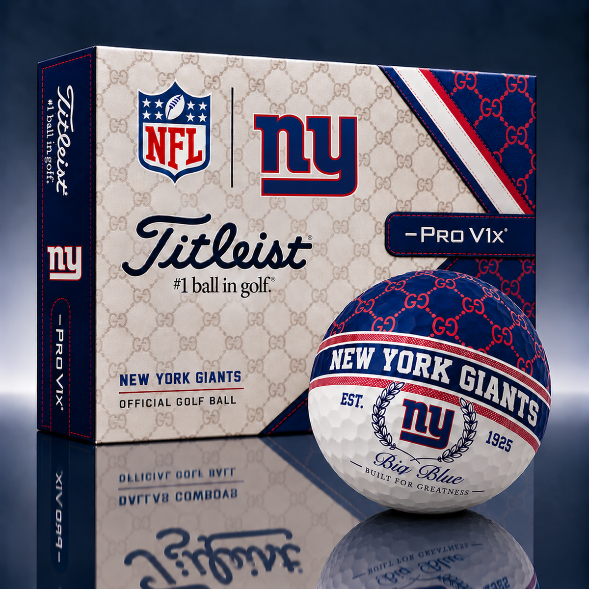Titleist X GC Premium NFL NYG PERSONALIZED GOLF BALL LIMITED EDITION V1