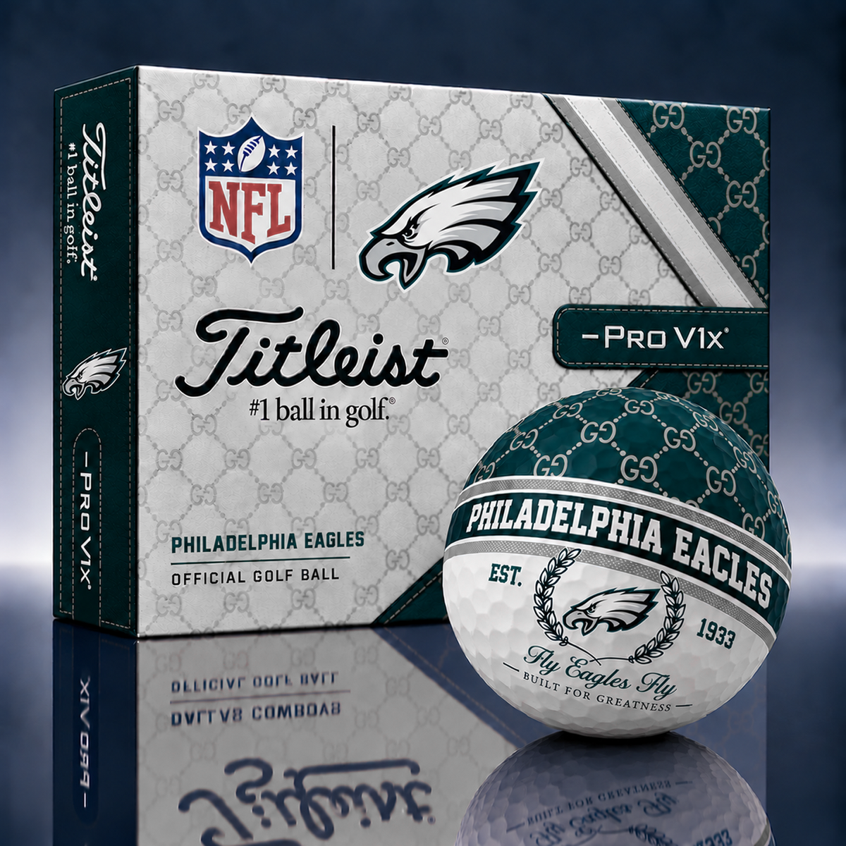 Titleist X GC Premium NFL PHI PERSONALIZED GOLF BALL LIMITED EDITION V1