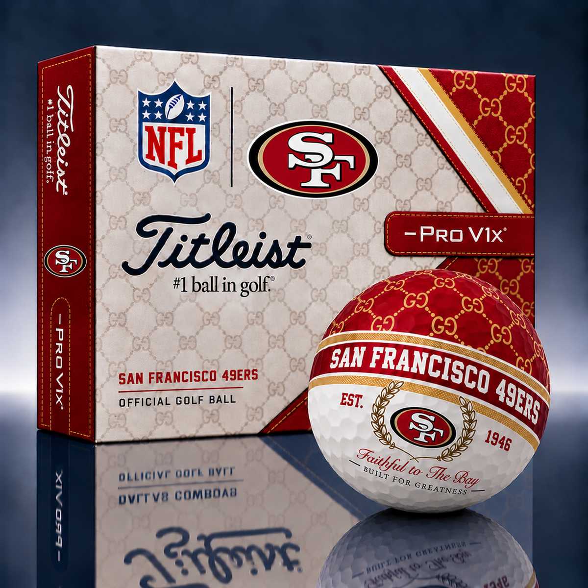 Titleist X GC Premium NFL SF PERSONALIZED GOLF BALL LIMITED EDITION V1