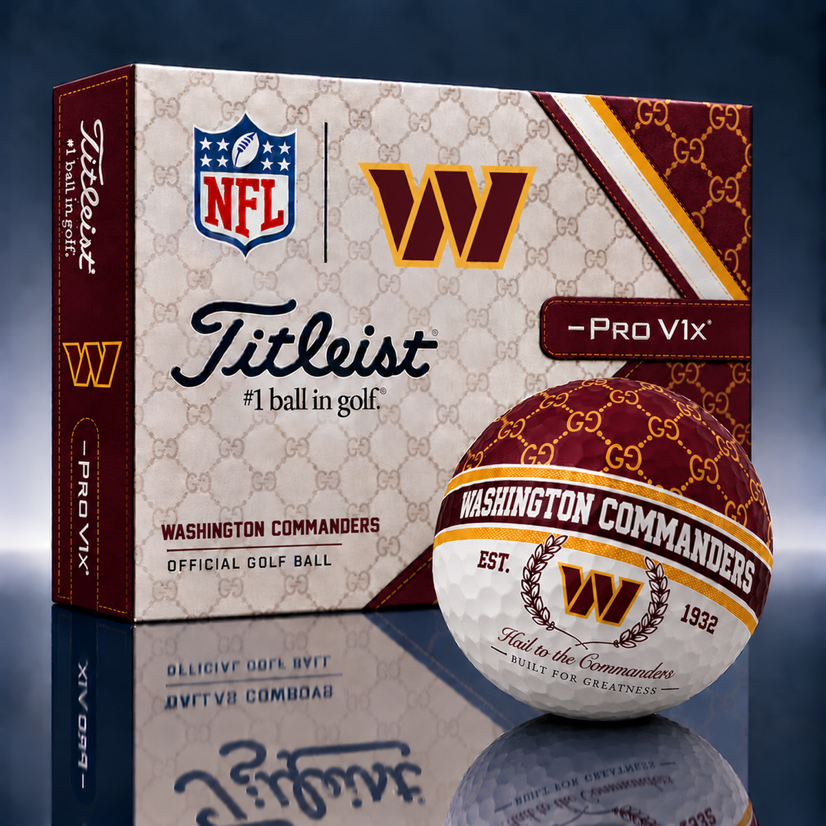 Titleist X GC Premium NFL WAS PERSONALIZED GOLF BALL LIMITED EDITION V1