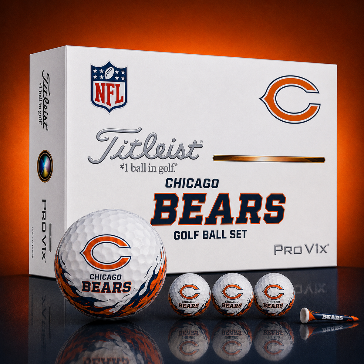 Titleist X Premium NFL CHI PERSONALIZED GOLF BALL LIMITED EDITION 2408 V2