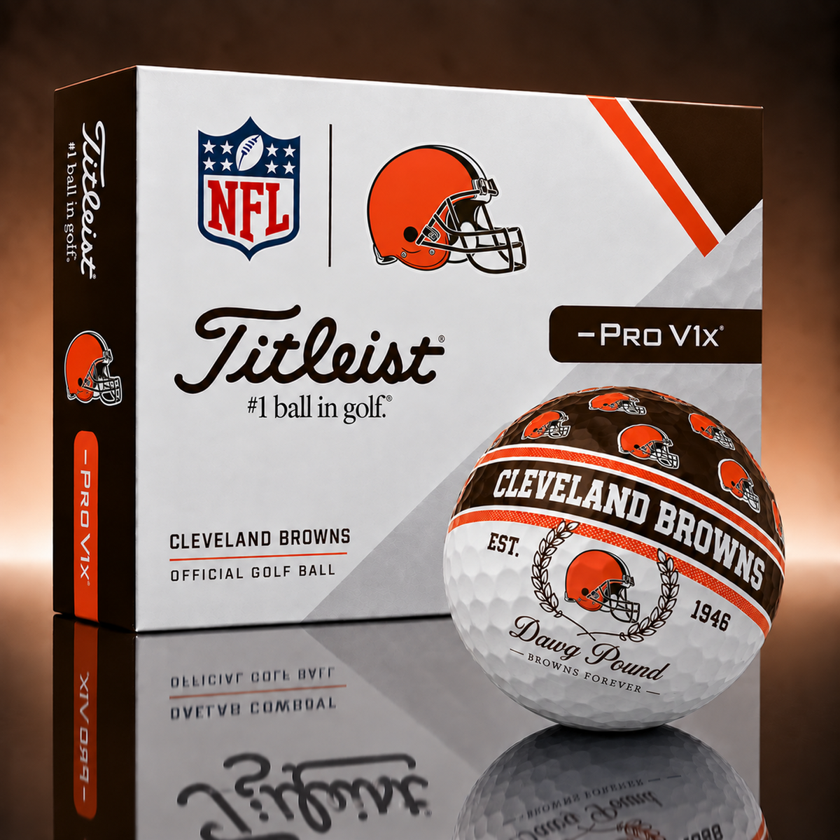Titleist X Premium NFL CLE PERSONALIZED GOLF BALL LIMITED EDITION  V5