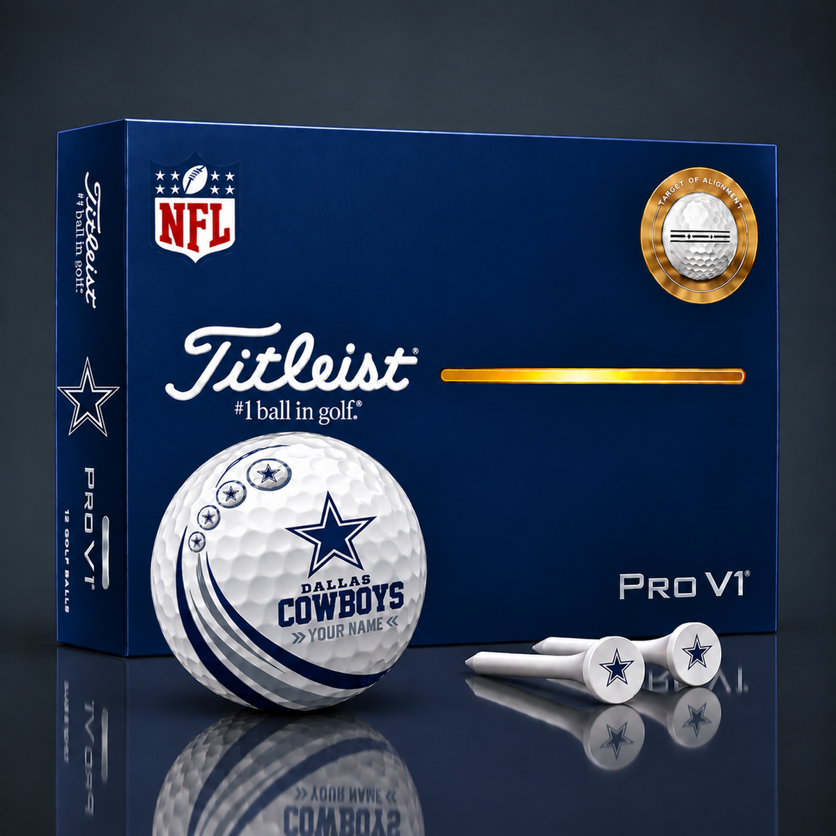 Titleist X Premium NFL DAL PERSONALIZED GOLF BALL LIMITED EDITION  V4