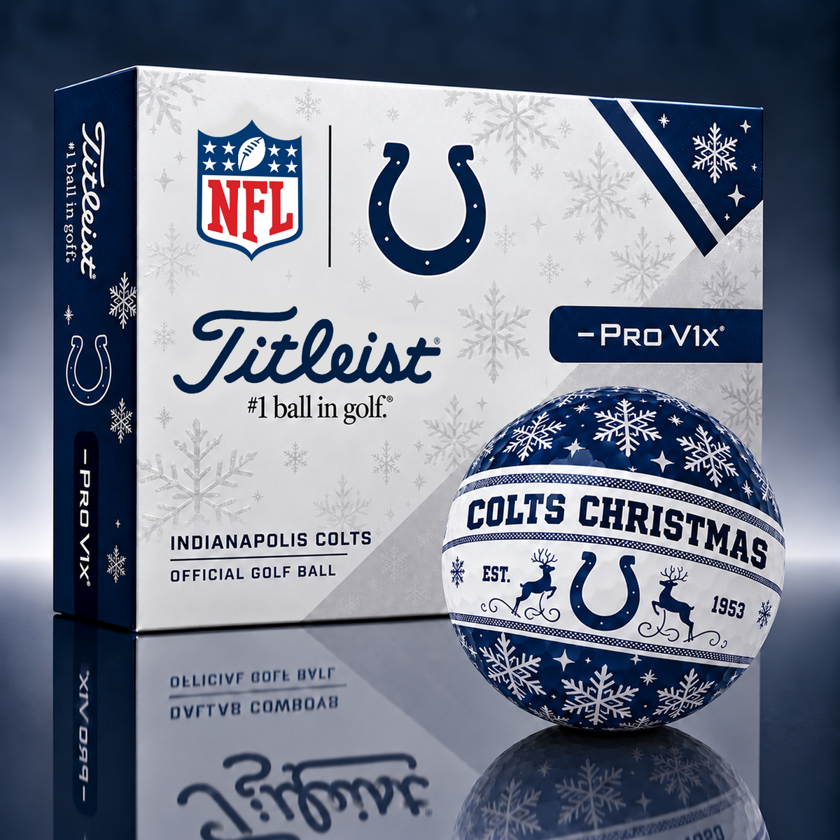 Titleist X Premium NFL IND Chirsmast PERSONALIZED GOLF BALL LIMITED EDITION