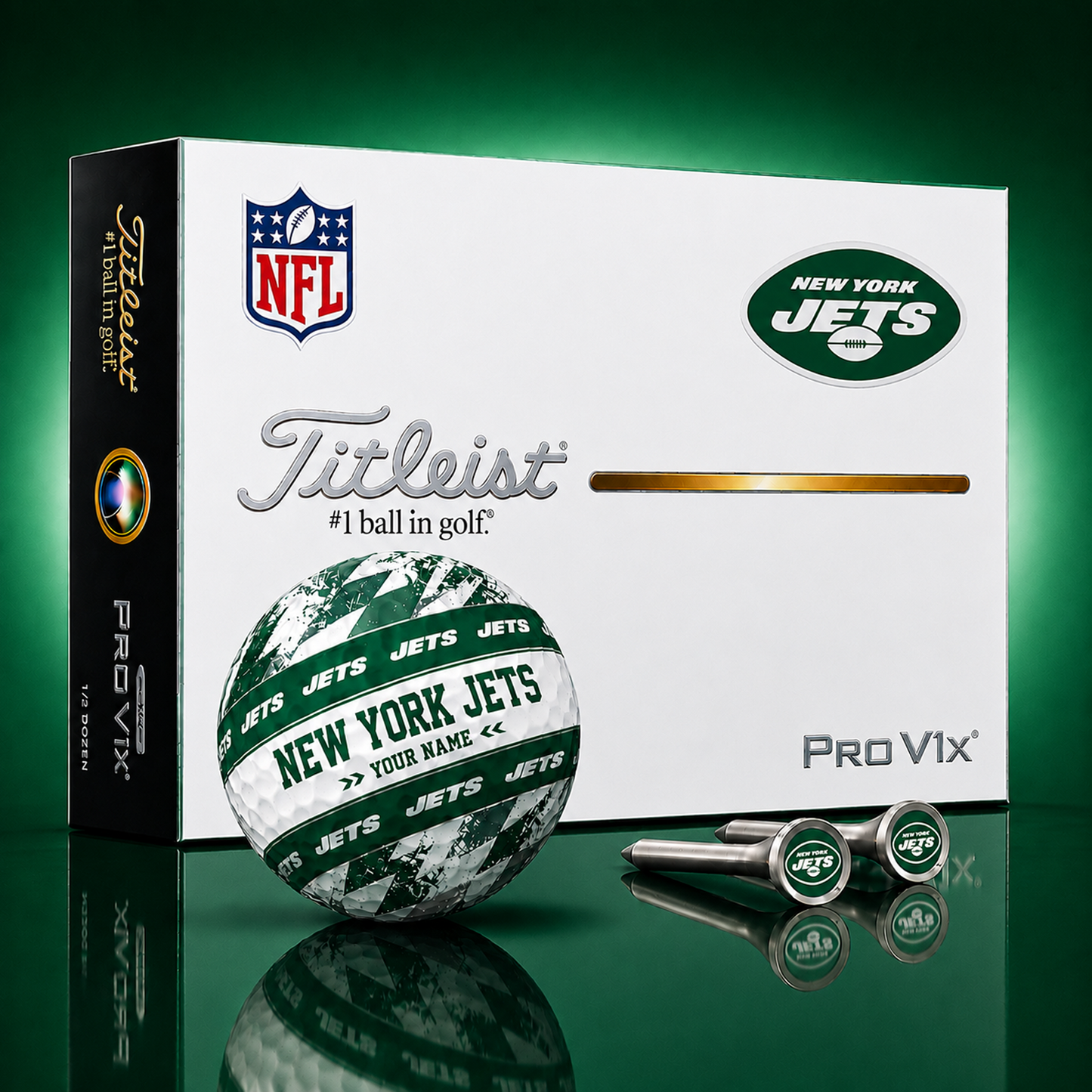 Titleist X Premium NFL Jet PERSONALIZED GOLF BALL LIMITED EDITION