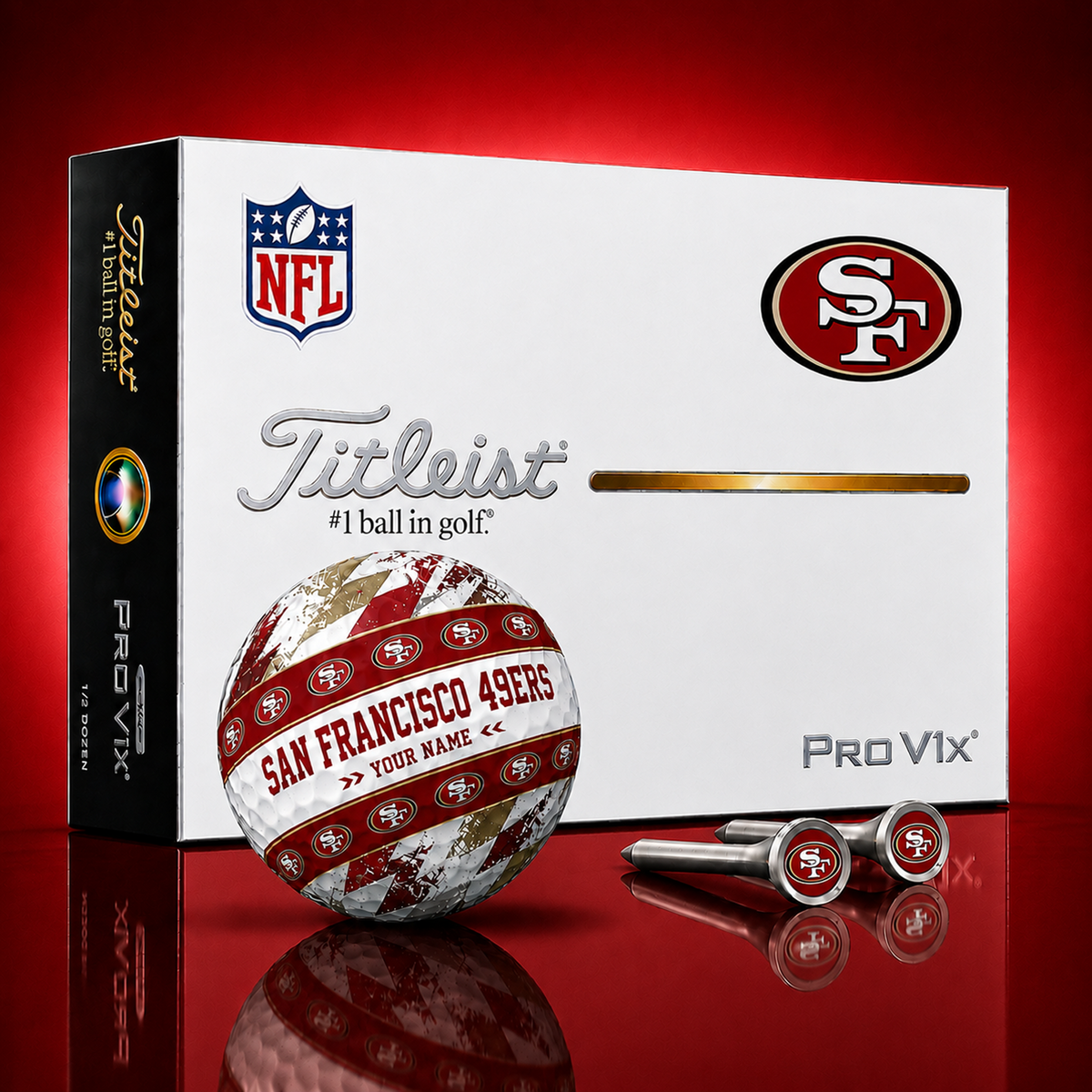 Titleist X Premium NFL SF PERSONALIZED GOLF BALL LIMITED EDITION