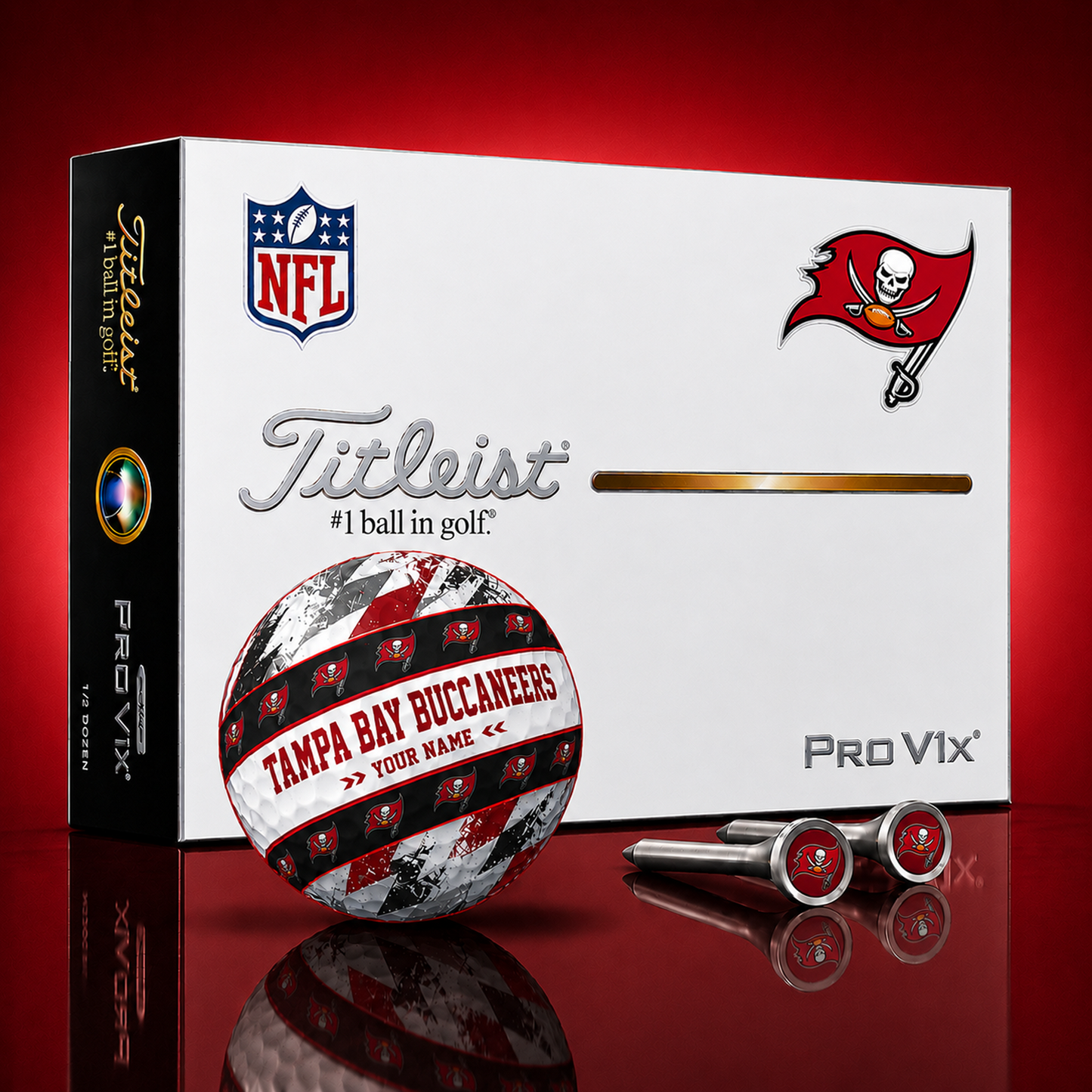 Titleist X Premium NFL TB PERSONALIZED GOLF BALL LIMITED EDITION