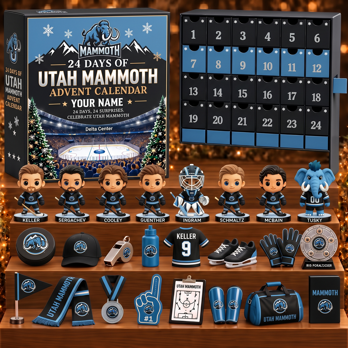 UTAH x NHL Game Day Premium Personalized 24 Days Of Advent Calendar