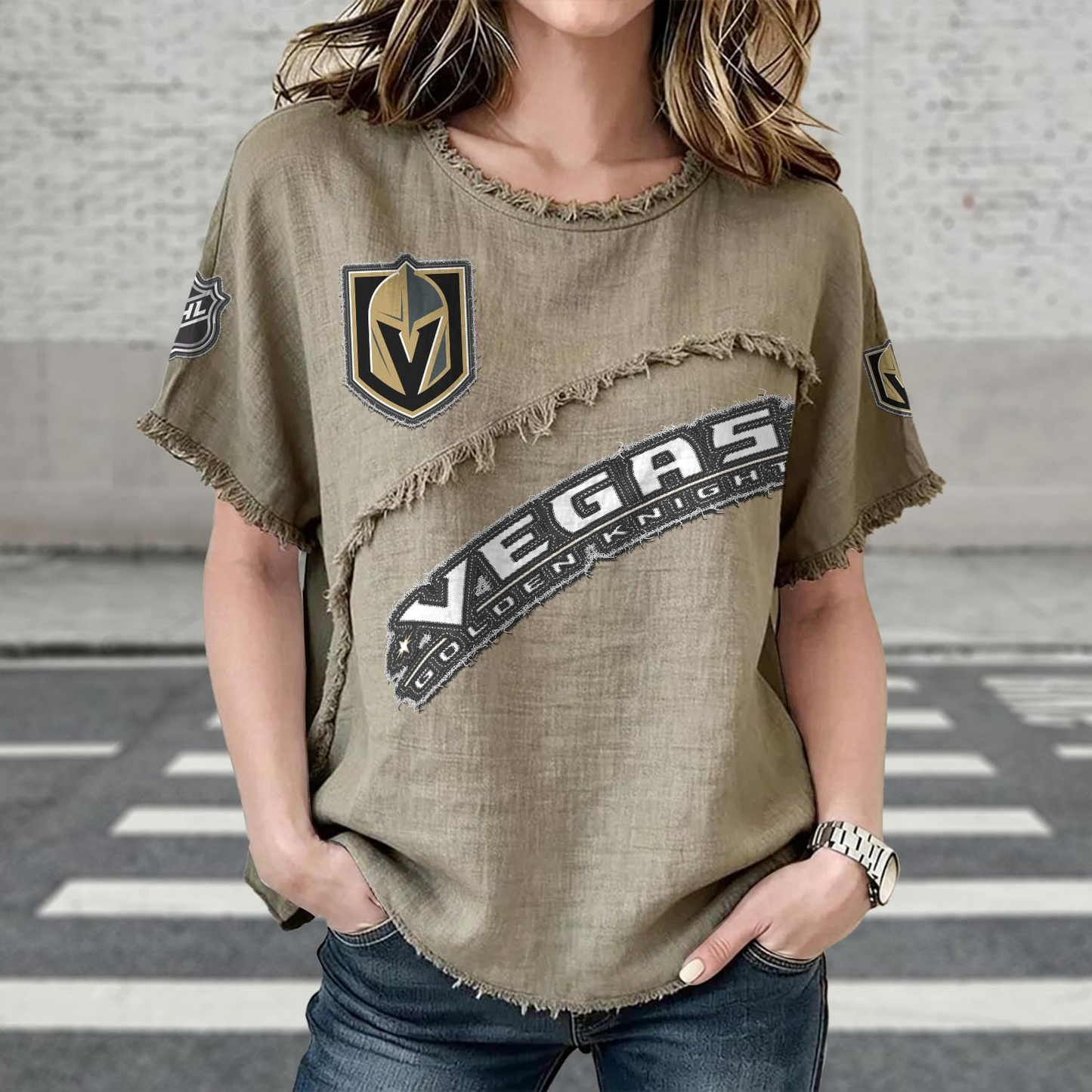VGK x NHL Women’???s Vintage O-Neck 2905 DatND DVT