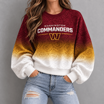 WAS x NFL Embossed Rose Ombre Sweatshirt