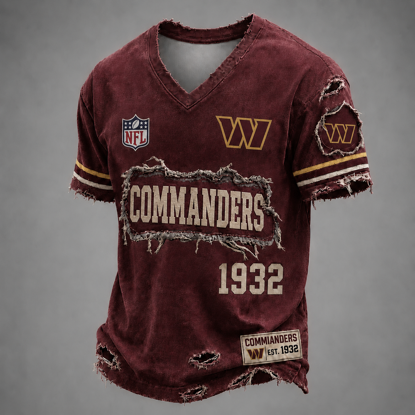 WAS x NFL LUXURY V-Neck T-Shirt 3005 DatND DVT