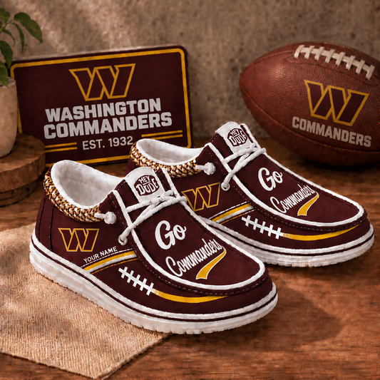 WAS x NFL Personalized New Style Hey Dude Shoes