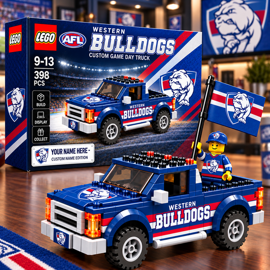 WB x AFL Building Blocks Truck Toy Set V2