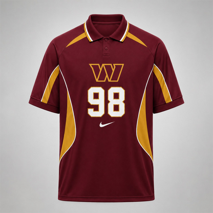 WC Premium NFL Custom Number Sports Style Polo Shirt