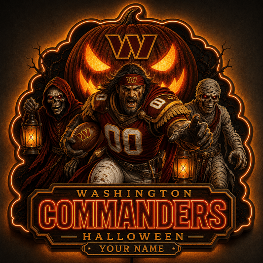 WC x NFL Halloween Personalized Acrylic Wall Led Sign Colorful Colors Gifts For Fan