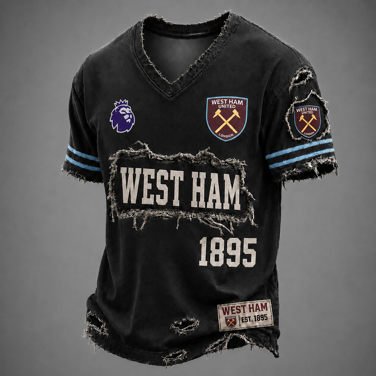 WHU x EPL LUXURY V-Neck T-Shirt 3005 DatND DVT