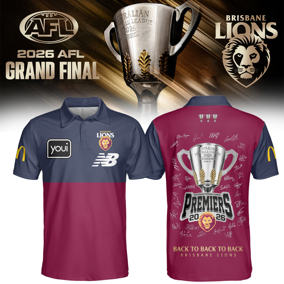 PREMIUM AFL X BL THANK FOR MEMORIES CHAMPIONSHIP POLO V7 LIMITED EDITION NDT NHM 2026